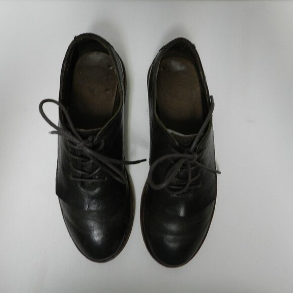 Gee WaWa Anthropologie Leather Hand Made Goodyear brown Oxfords Women Size Sz 7 - Picture 2 of 14